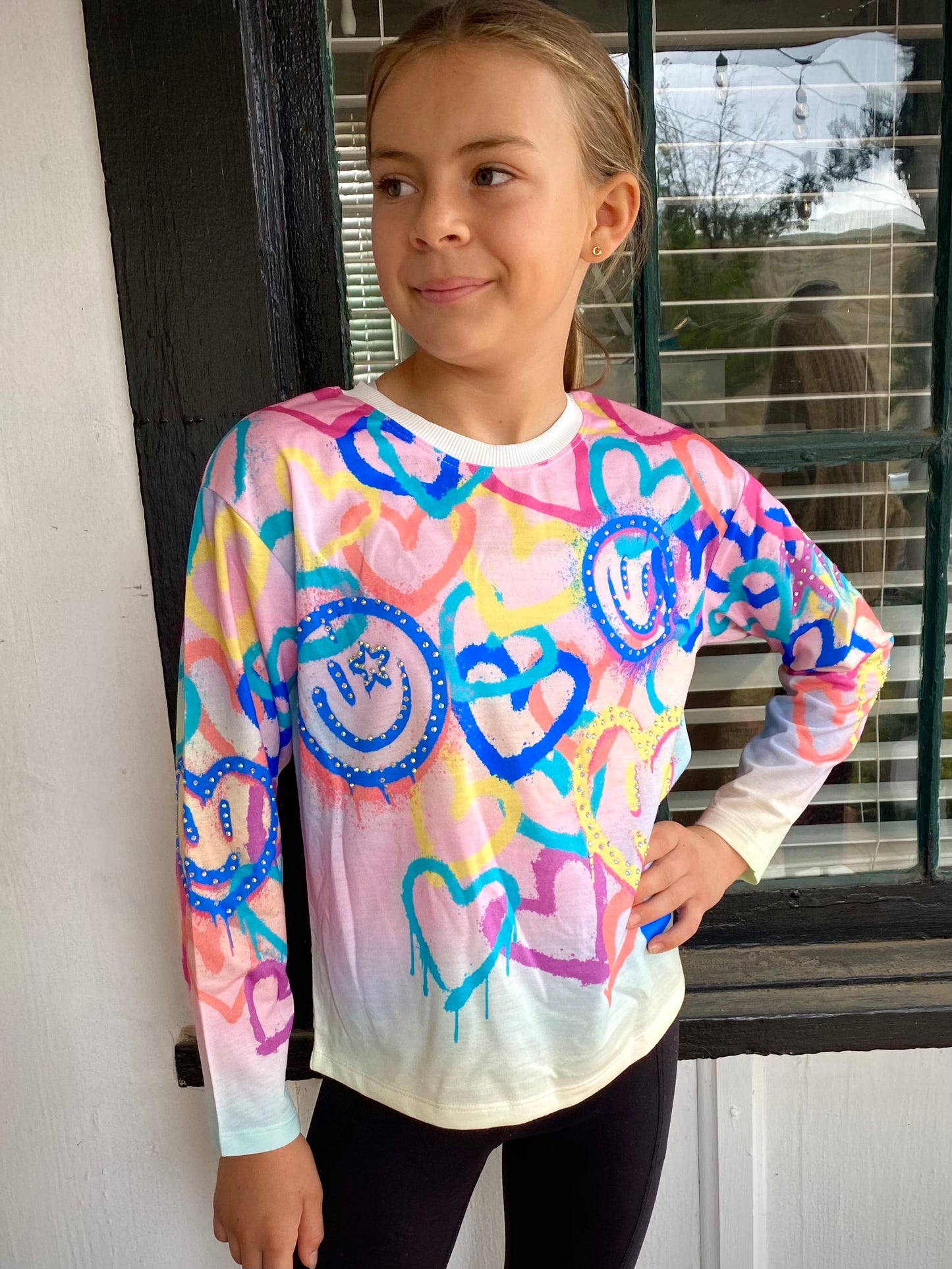 Graffiti Pullover Top