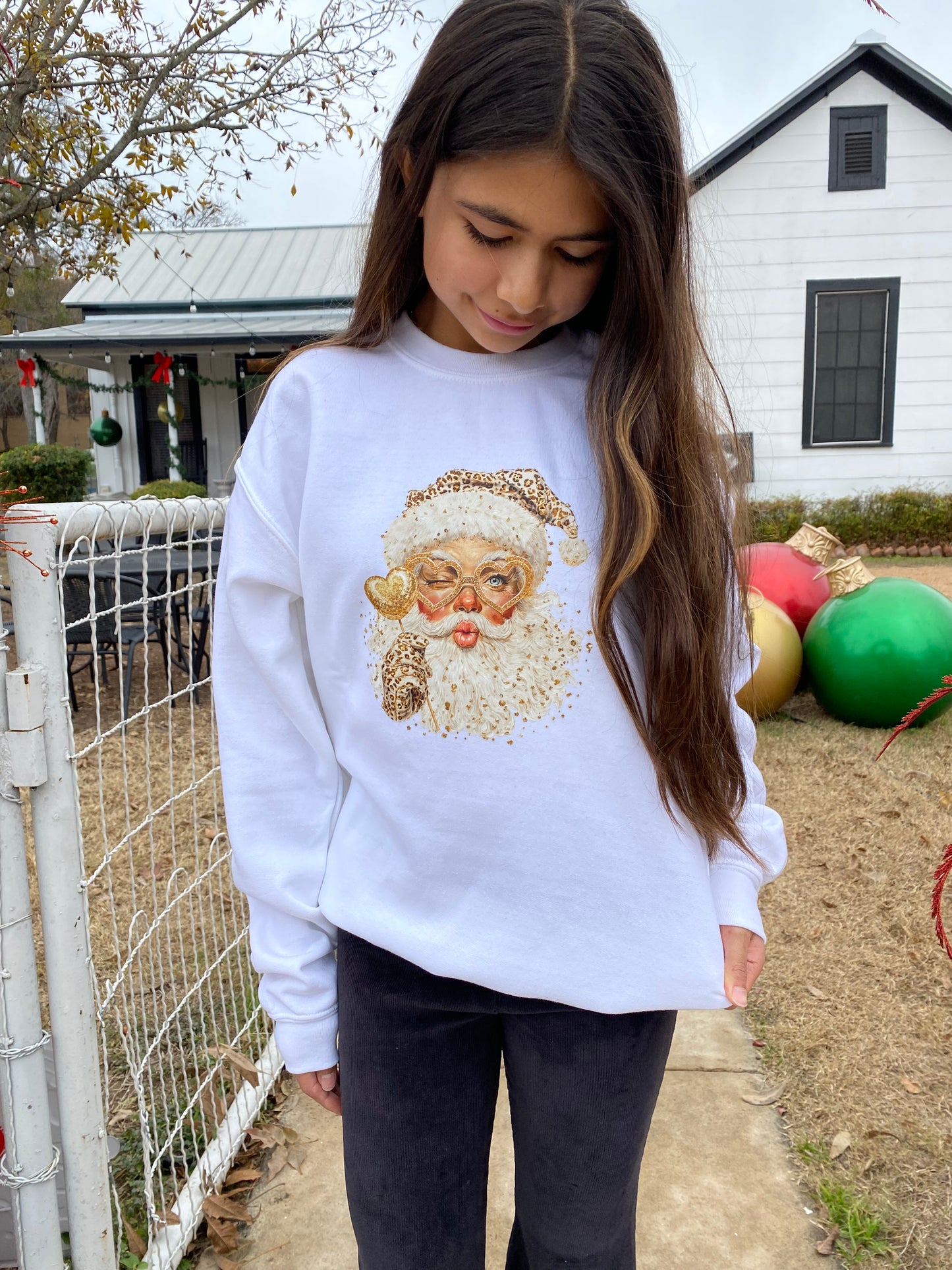 Leopard Santa Sweatshirt