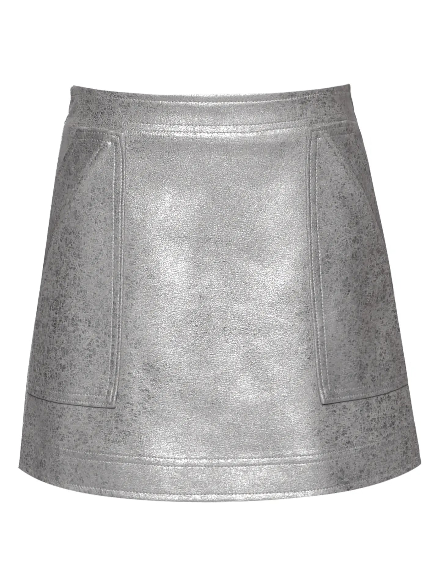 Shimmer Faux Leather Skirt