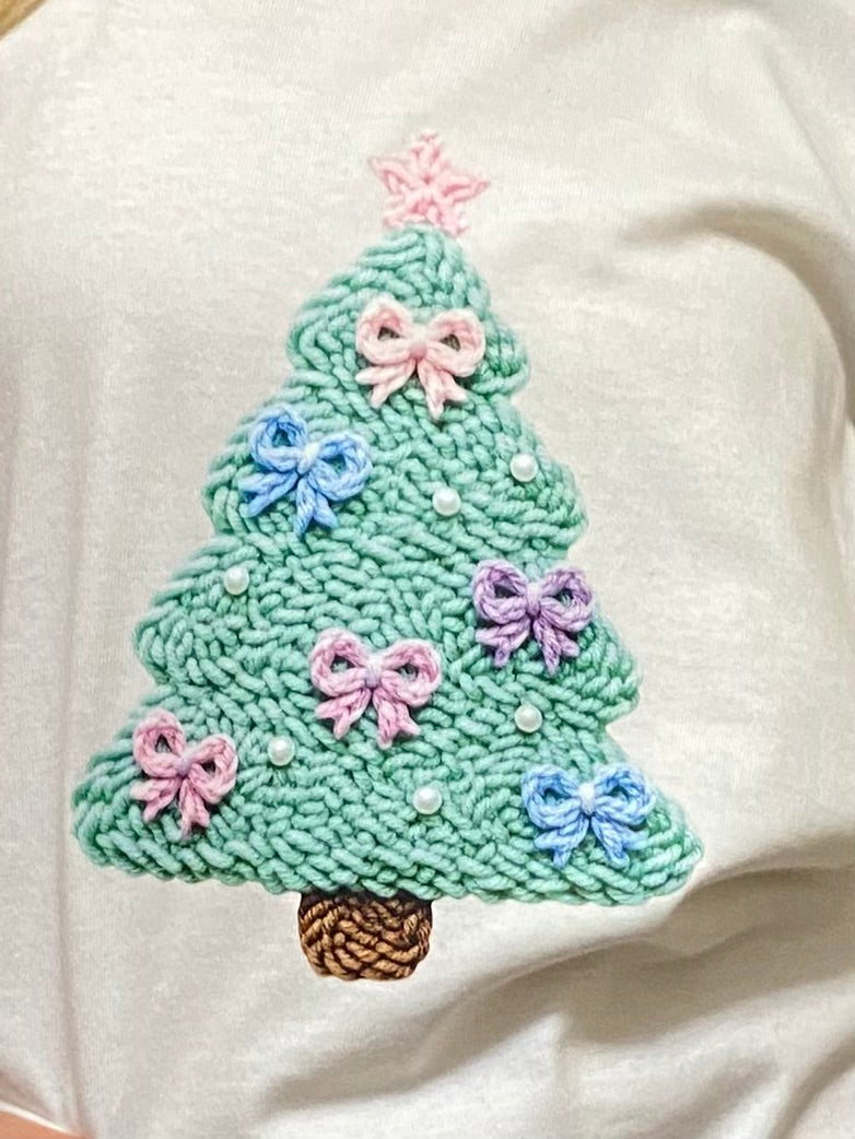 Knit Christmas Tree T-shirt