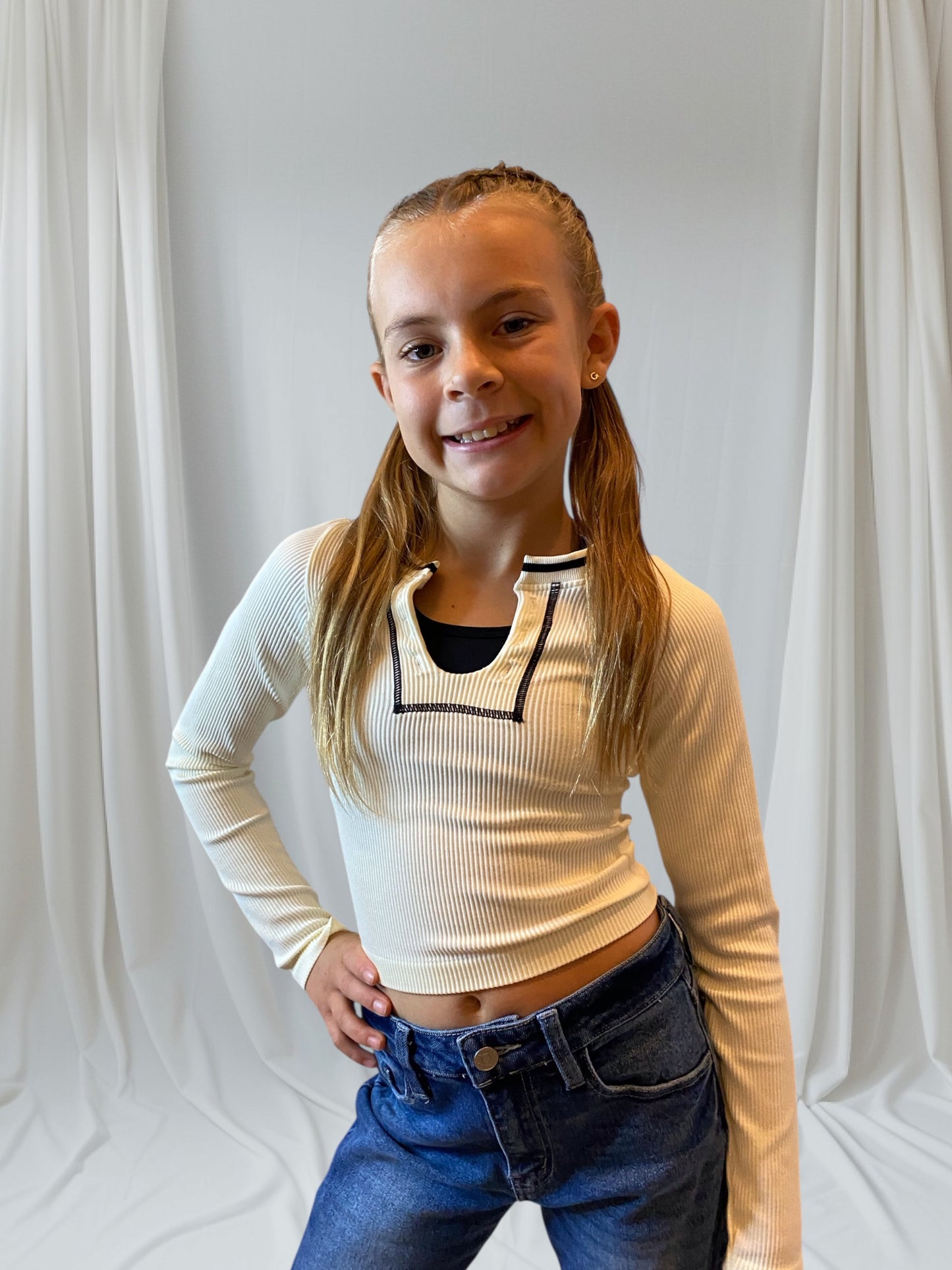 Long Sleeve Ribbed Top