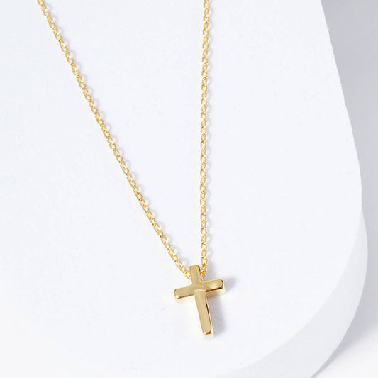 Mini Cross Charm Necklace