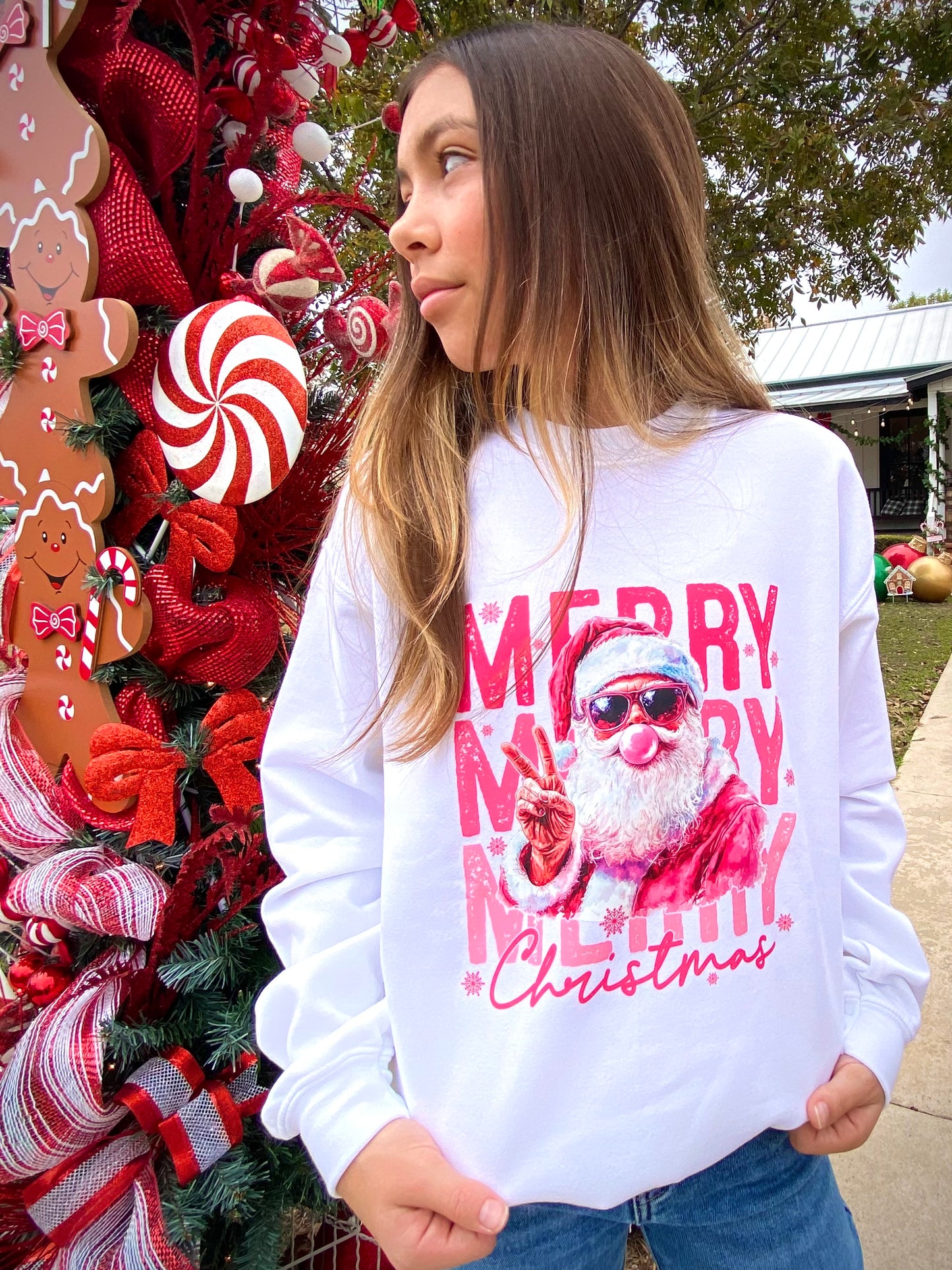 Santa Bubble Gum long sleeve sweatshirt