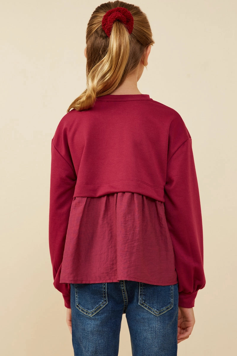 Mixed Media Knit Top