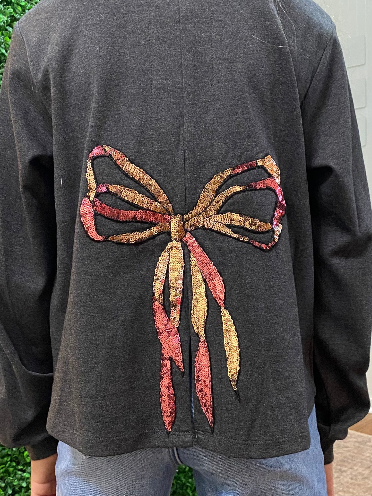 Sequin Bow Sweatshirt