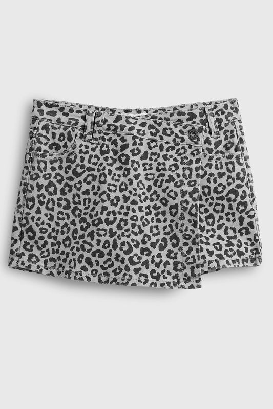 Asymmetrical Print Skort