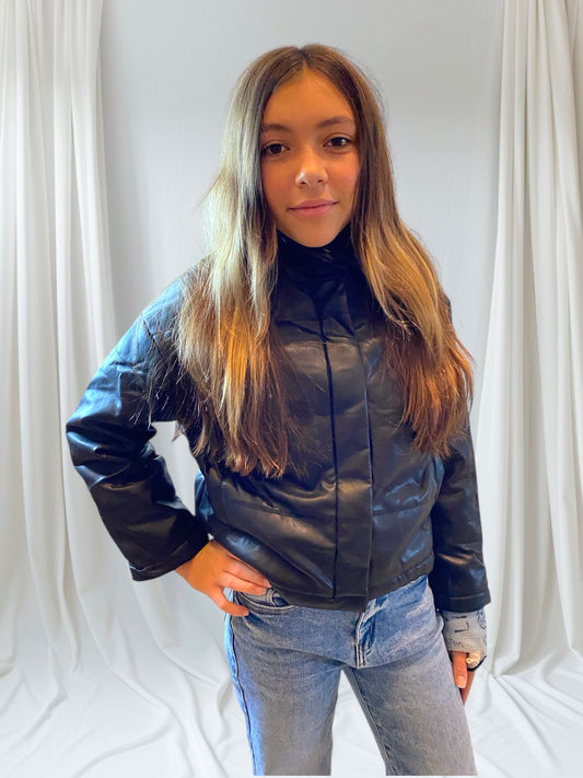 Girls Vegan Leather Jacket