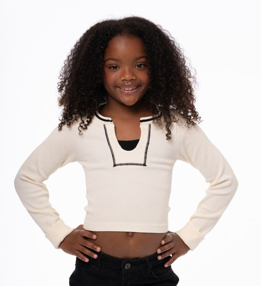 Long Sleeve Ribbed Top