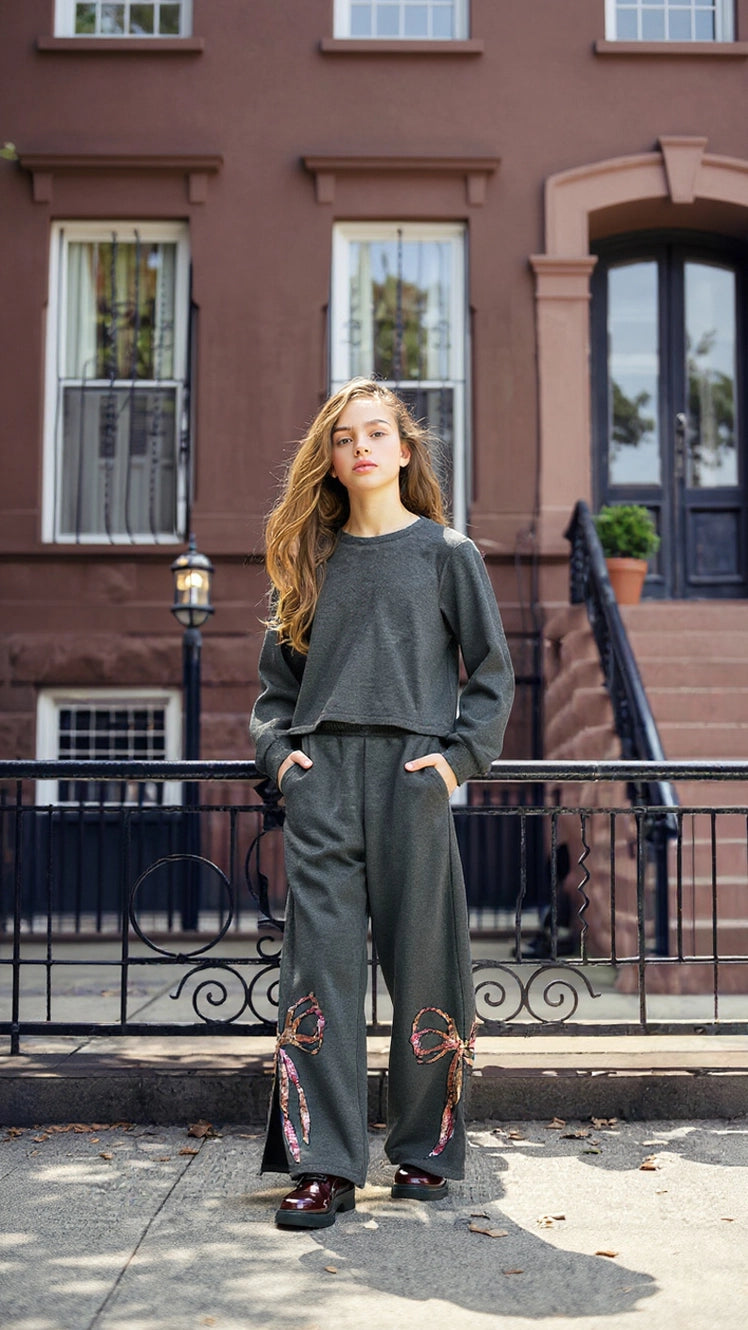 Sequin Bow Sweatshirt