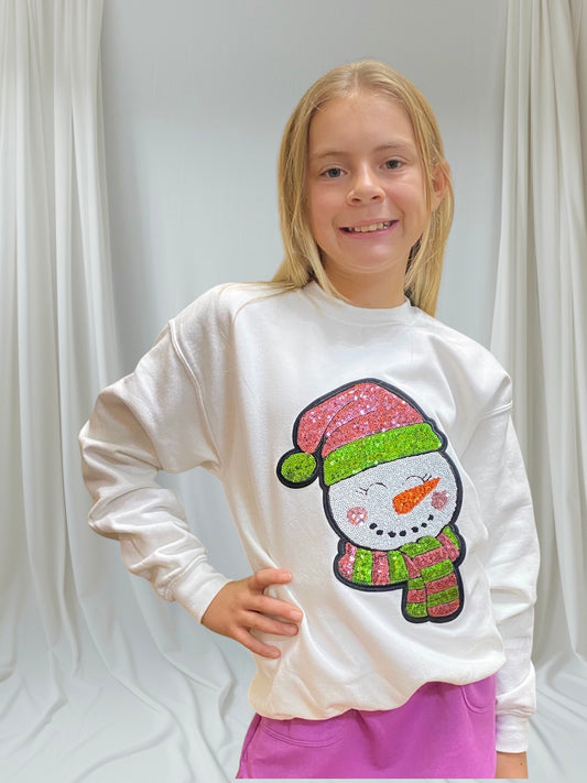 Sequin Snowman Sweatshirt