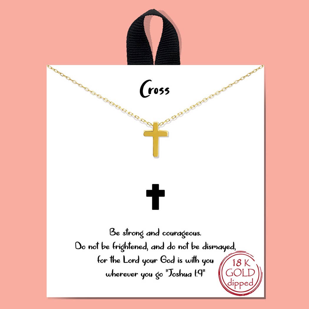 Mini Cross Charm Necklace